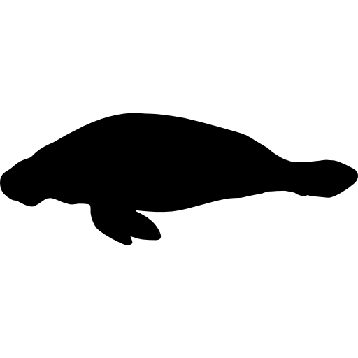 Manatee Shape Icons Free Download