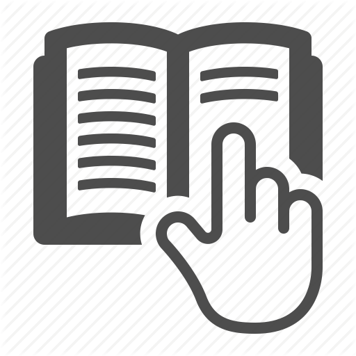 Book, Learning, Manual, Pointer Finger, Reading, Textbook Icon