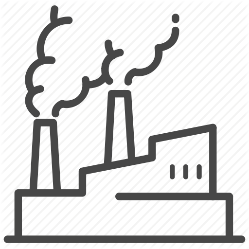 Factory, Manufacture, Manufacturing, Production Icon