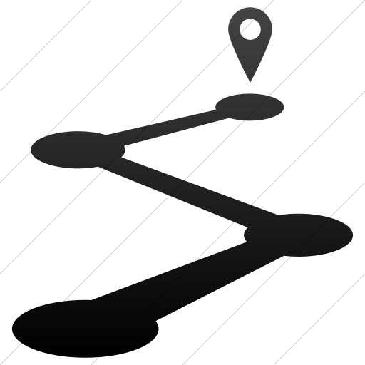 Simple Black Gradient Raphael Road Map Icon