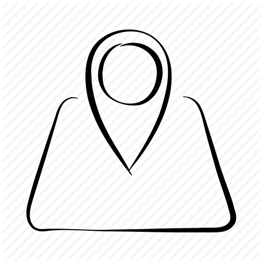 Hand Drawn, Location, Map, Map Pin, Place Icon