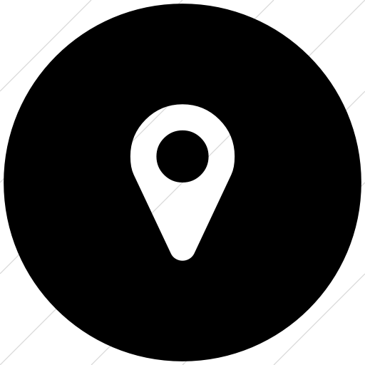 Flat Circle White On Black Bootstrap Font Awesome Map