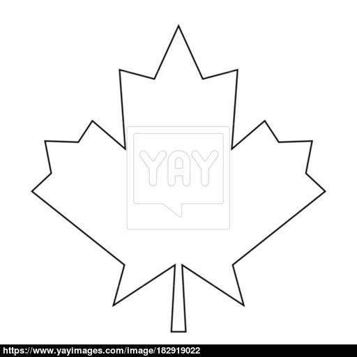 Maple Leaf The Black Color Icon Vector