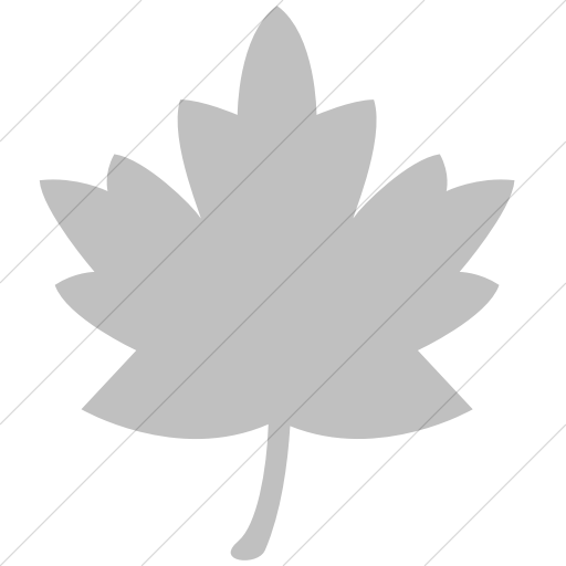 Simple Silver Classica Maple Leaf Icon