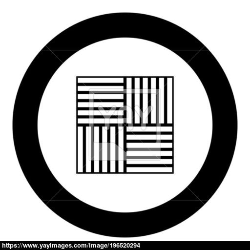 Laminate Flooring Icon Black Color In Circle Vector