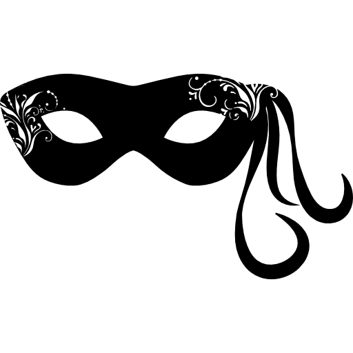 Carnival Mask With Hanging Ornamental Lines