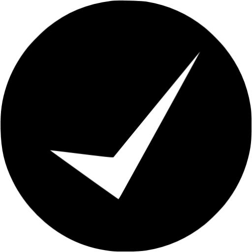 Black Check Mark Icon