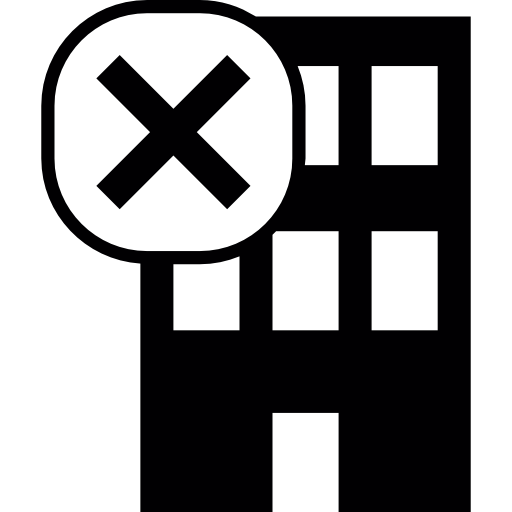 City Building, Buildings, Building, Cross, Cross Mark Icon