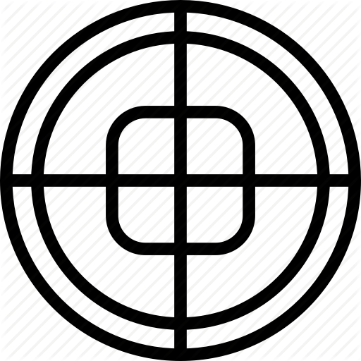 Circle, Cross, Mark, Square, Target Icon