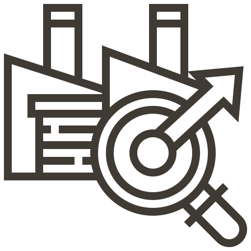 Industry, Technology, Machinery, Industrial, Factory, Automation Icon