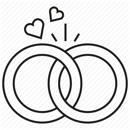 Heart, Love, Marriage, Rings, Wedding Ceremony, Wedding Ring Icon