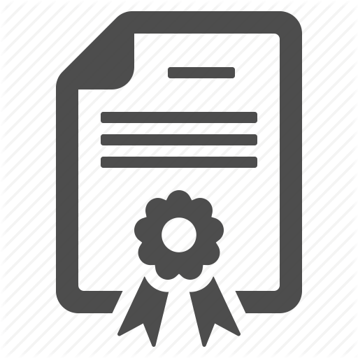 Award, Certificate, Diploma, Licence, Patent, Prize, Ribbon Icon