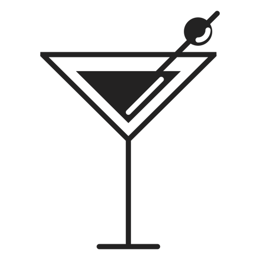 Martini Cocktail Flat Icon