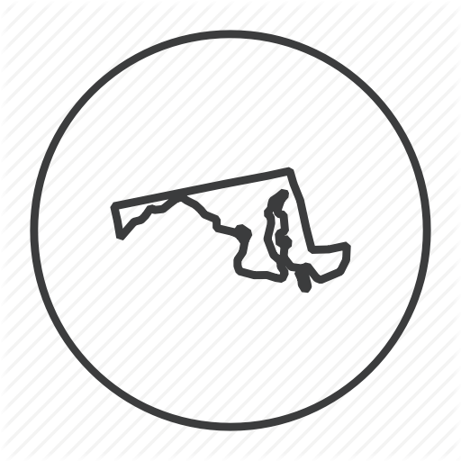 American, Gps, Location, Map, Maryland, Navigation, State Icon
