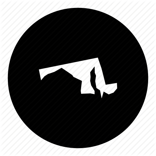 American, Location, Map, Maryland, State Icon