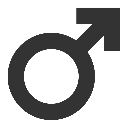 Masculine, Linear, Monochrome Icon With Png And Vector Format