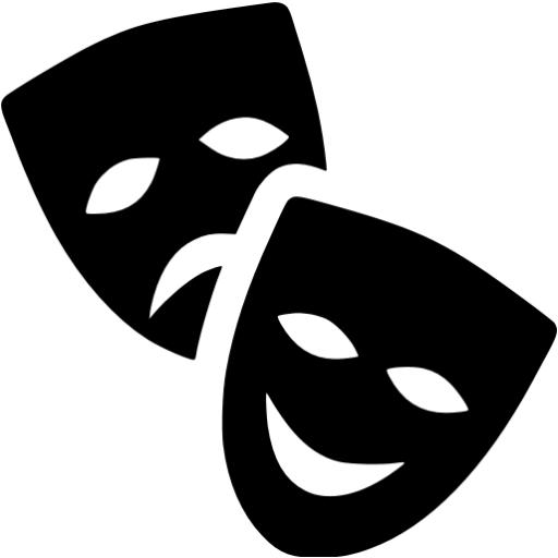 Black Theatre Masks Icon