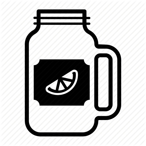 Container, Glass, Jar, Lemon, Lime, Mason, Sticker Icon
