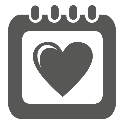Heart Table Calendar Icon