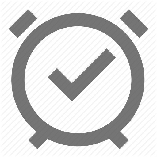 Alarm, Check, Clock, Line, Material, On, Time Icon