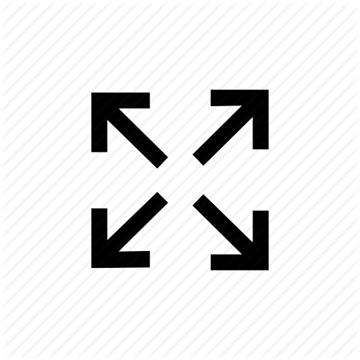 Arrow, Arrows, Four, Large, Maximum, Screen, Way Icon