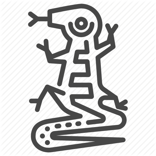 Ancient, Aztec, Lizard, Maya, Mayan, Tribe Icon