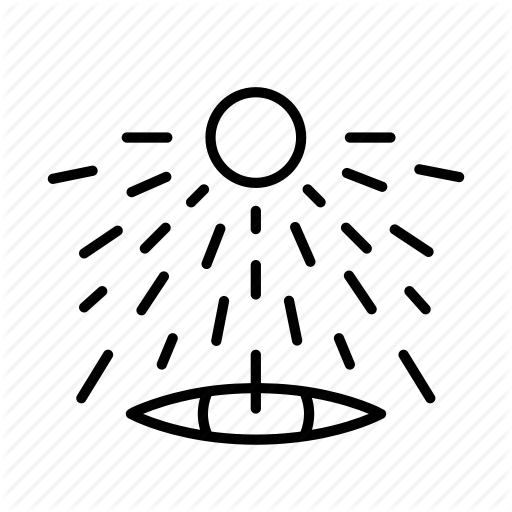 Dazzled, Eye, It's Too Bright, Sun, Sun Rays, Sunshine Icon