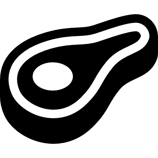 Meat Slice Silhouette Icons Free Download