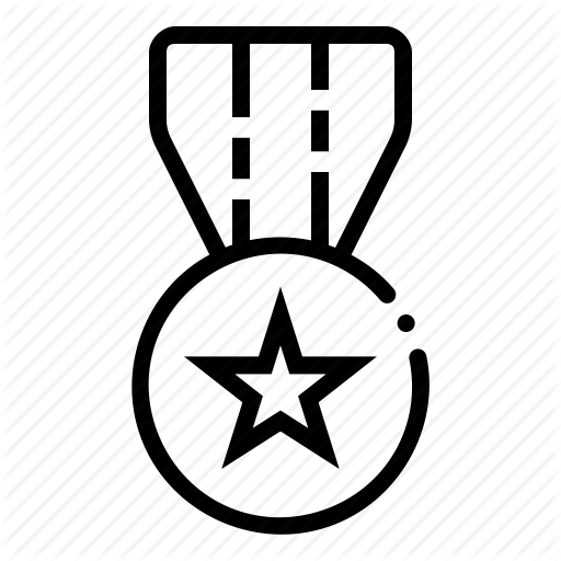 Honor, Law, Medal, Police, Ribbon Icon