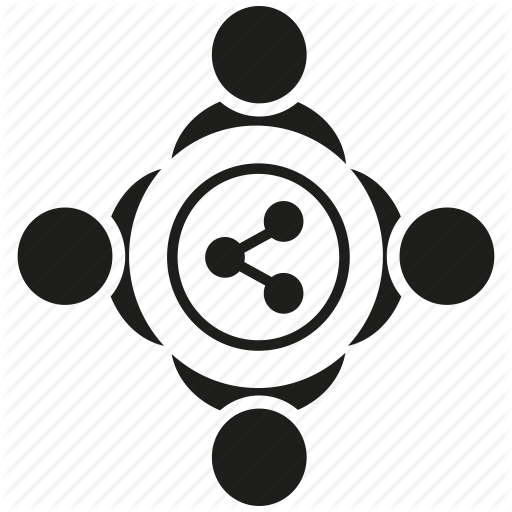 Center, Friend, Group, People, Share, Social Media Icon