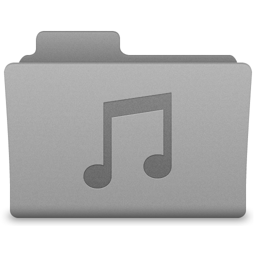 Grey Music Folder Icon