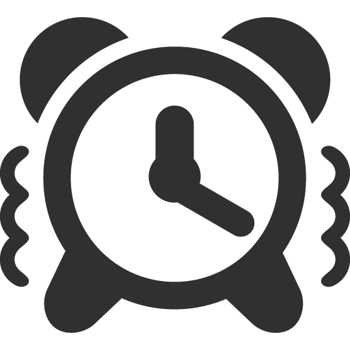 Alert Clock Icon Mono Business Iconset Custom Icon Design