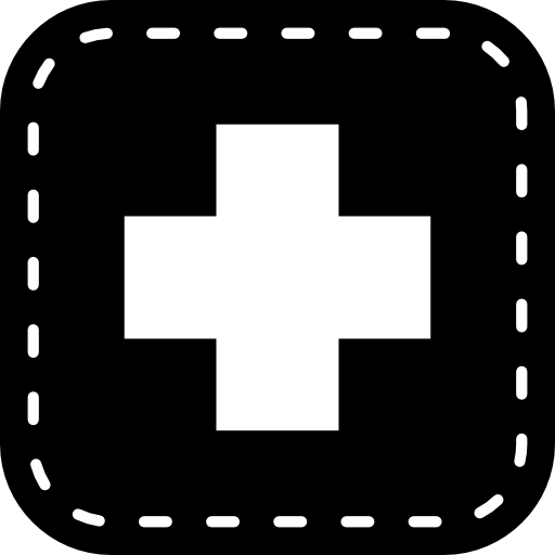Medical Cross Symbol In A Rounded Square Icons Free Download