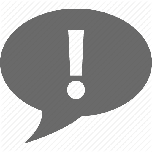 Comment, Copyspace, Dialog, Element, Exclamation, Glossy, Sign Icon