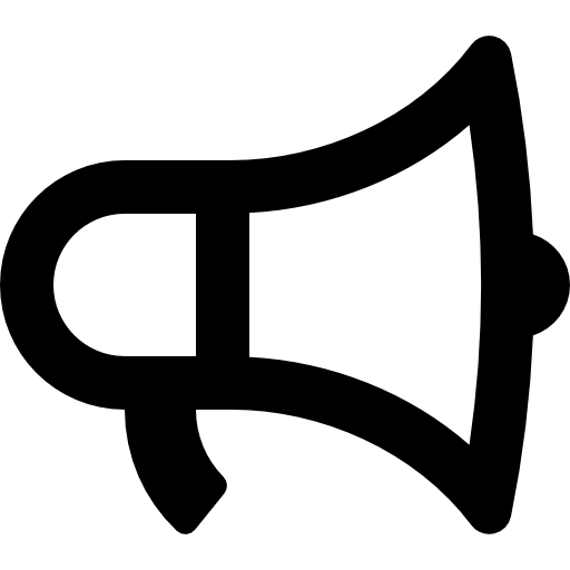 Megaphone Side View Outlined Tool