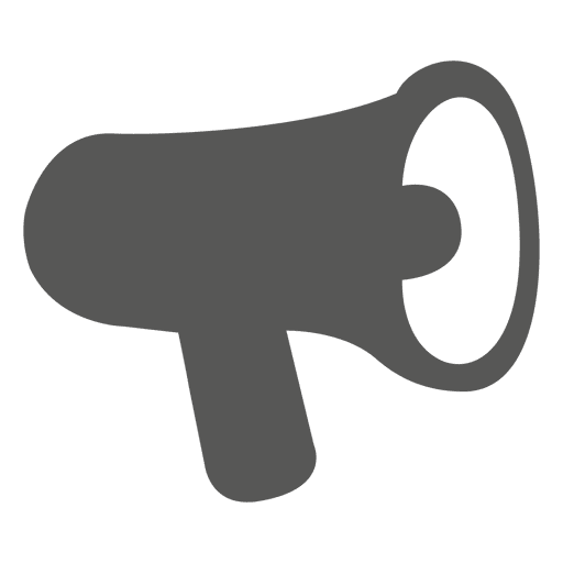 Flat Gray Megaphone Icon
