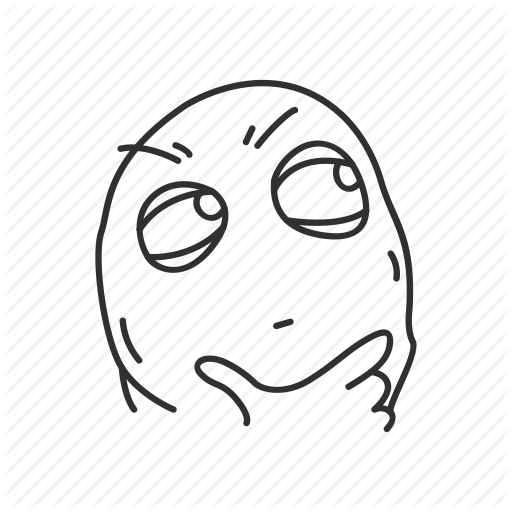 Derp, Emoticons, Emotion, Funny, Meme, Reaction, Thinking Icon