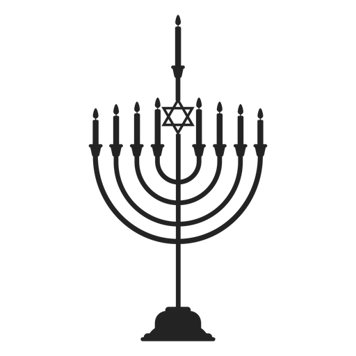 Jewish Hanukkah Menorah Icon