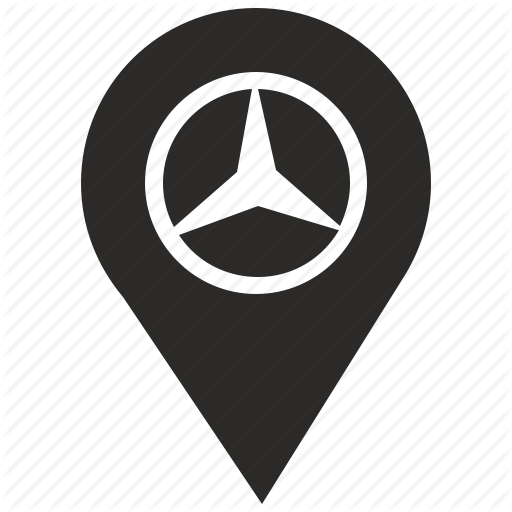 Auto, Car, Map, Mercedes, Poi, Point, Pointer Icon