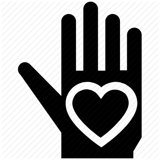 Charity, Compassion, Giving, Hand, Heart, Mercy, Valentines Icon