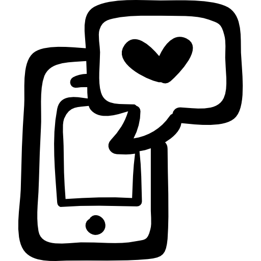 Cellphone With Heart Notification Message