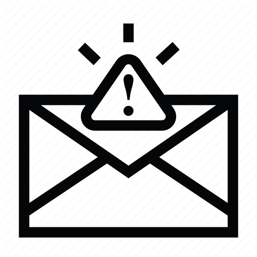 Communication, Email, Mail, Malware, Message, Warning Icon