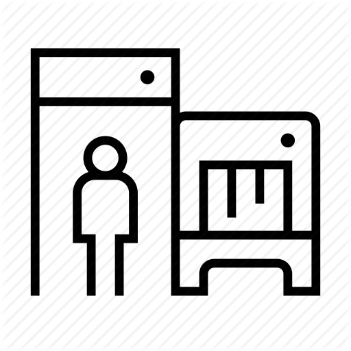 Airport, Metal Detector, Perquisition, Security Icon