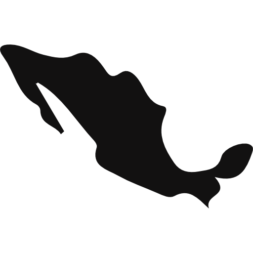 Mexico Country Map Black Shape Icons Free Download