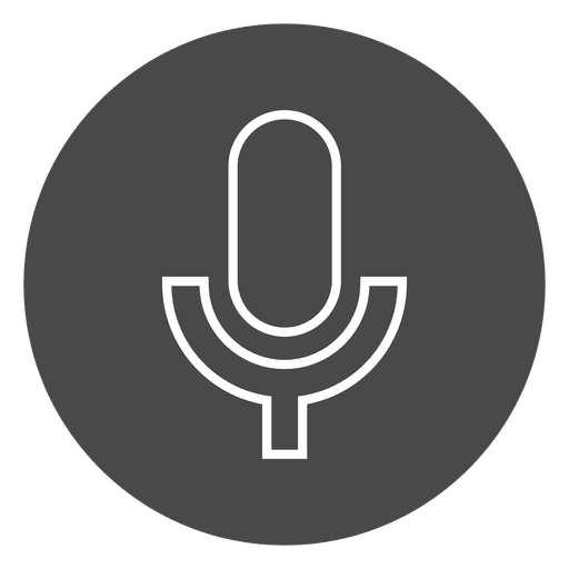 Microphone On Button Circle Icon