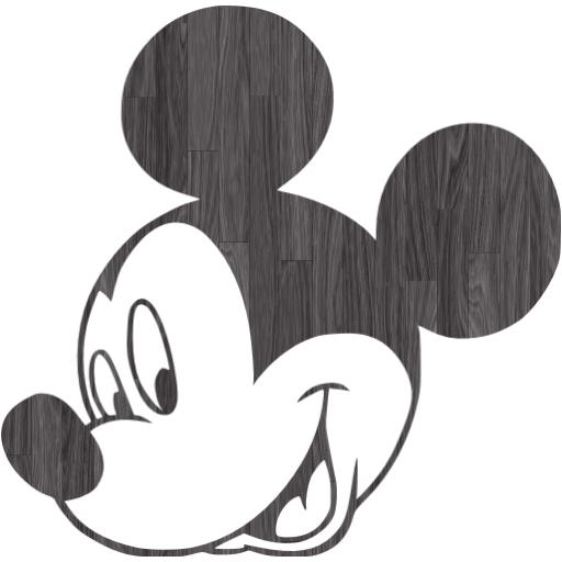 Mickey Mouse Black And White Face Group With Items