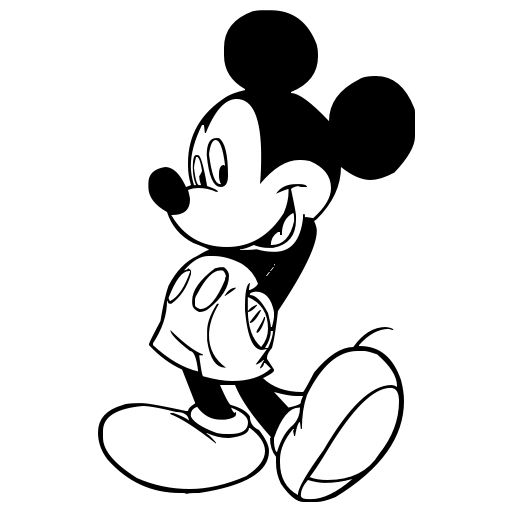 Micky Mouse Black And White Black Mickey Mouse Icon