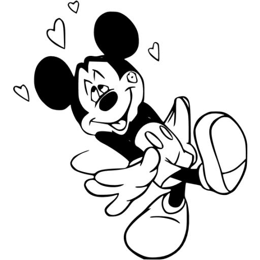 Black Mickey Mouse Icon