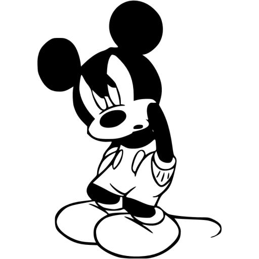 Black Mickey Mouse Icon