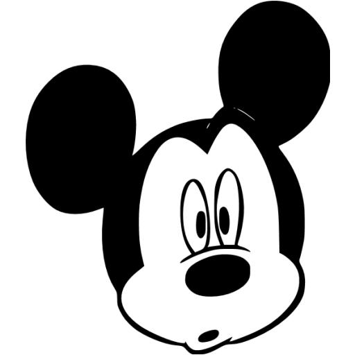 Black Mickey Mouse Icon
